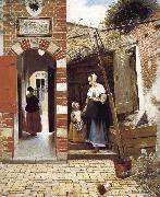 Pieter de Hooch The Courtyard of a House in Delft France oil painting artist
